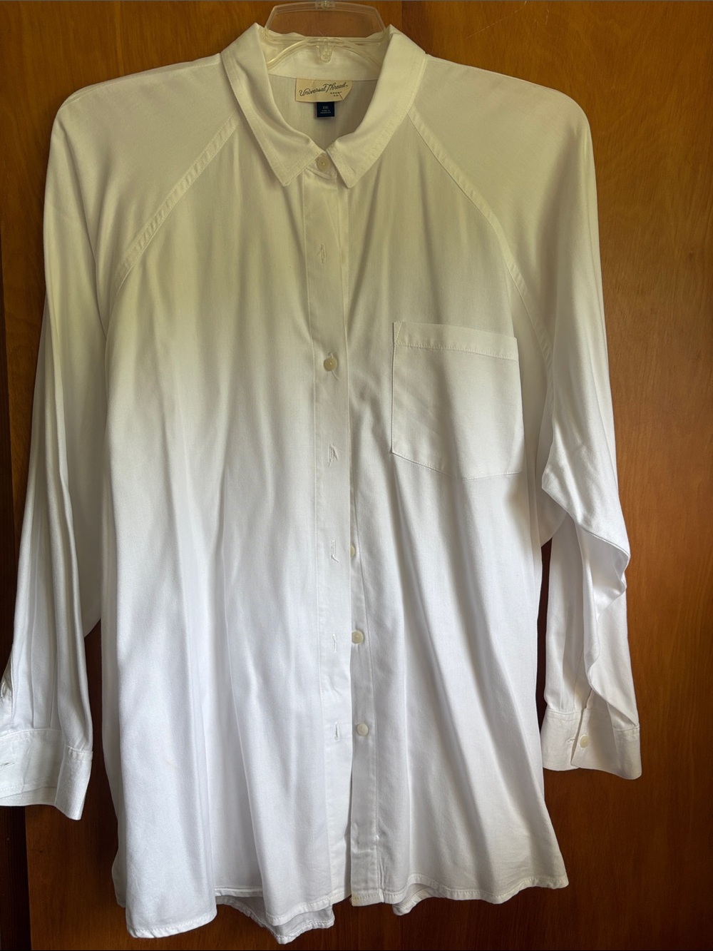 Universal Thread White Long-Sleeve Dress Shirt